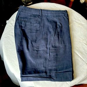 J Crew dark blue cotton lyocell pants